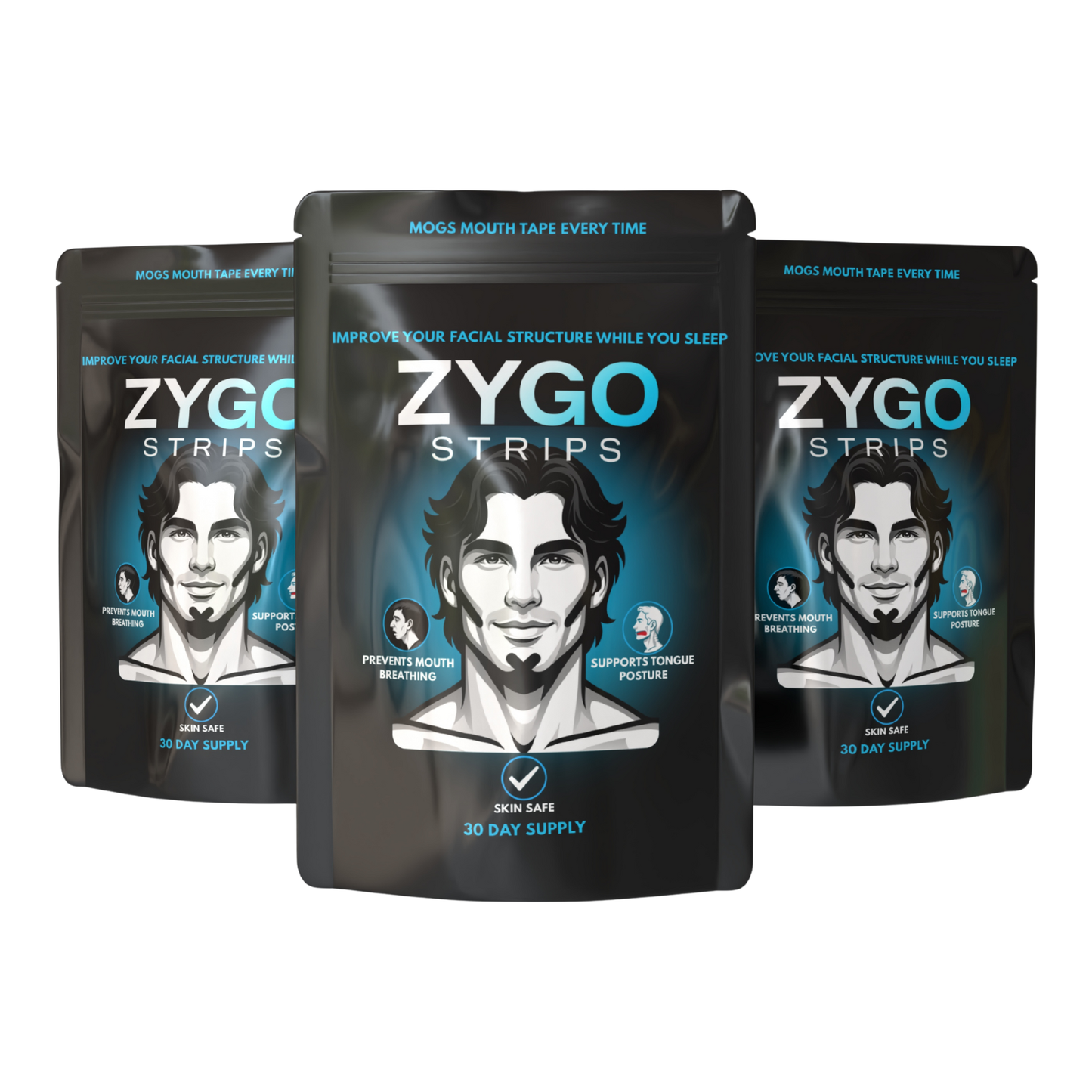Zygo Strips (3 Pack) – Face Tape for Jawline & Nose Breathing Training
