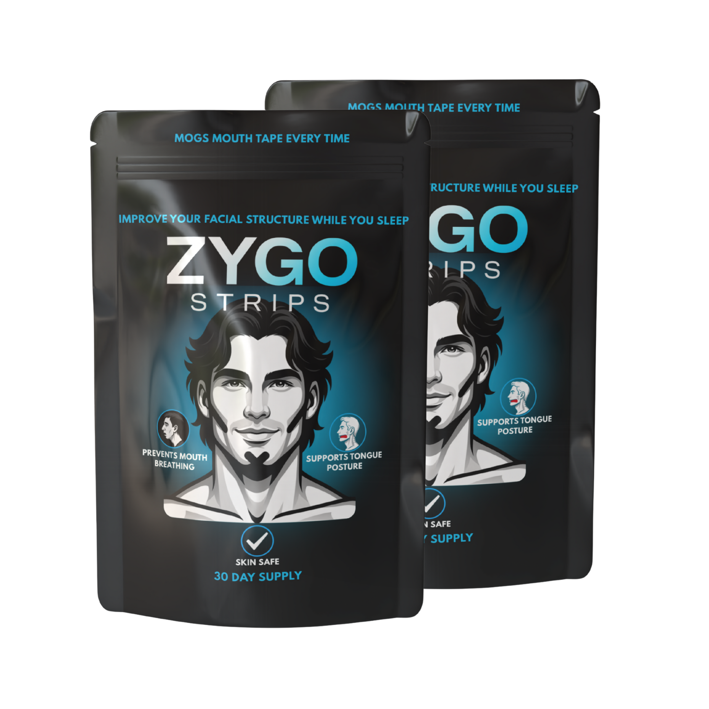Zygo Strips (2 Pack) – Face Tape for Jawline & Nose Breathing Training